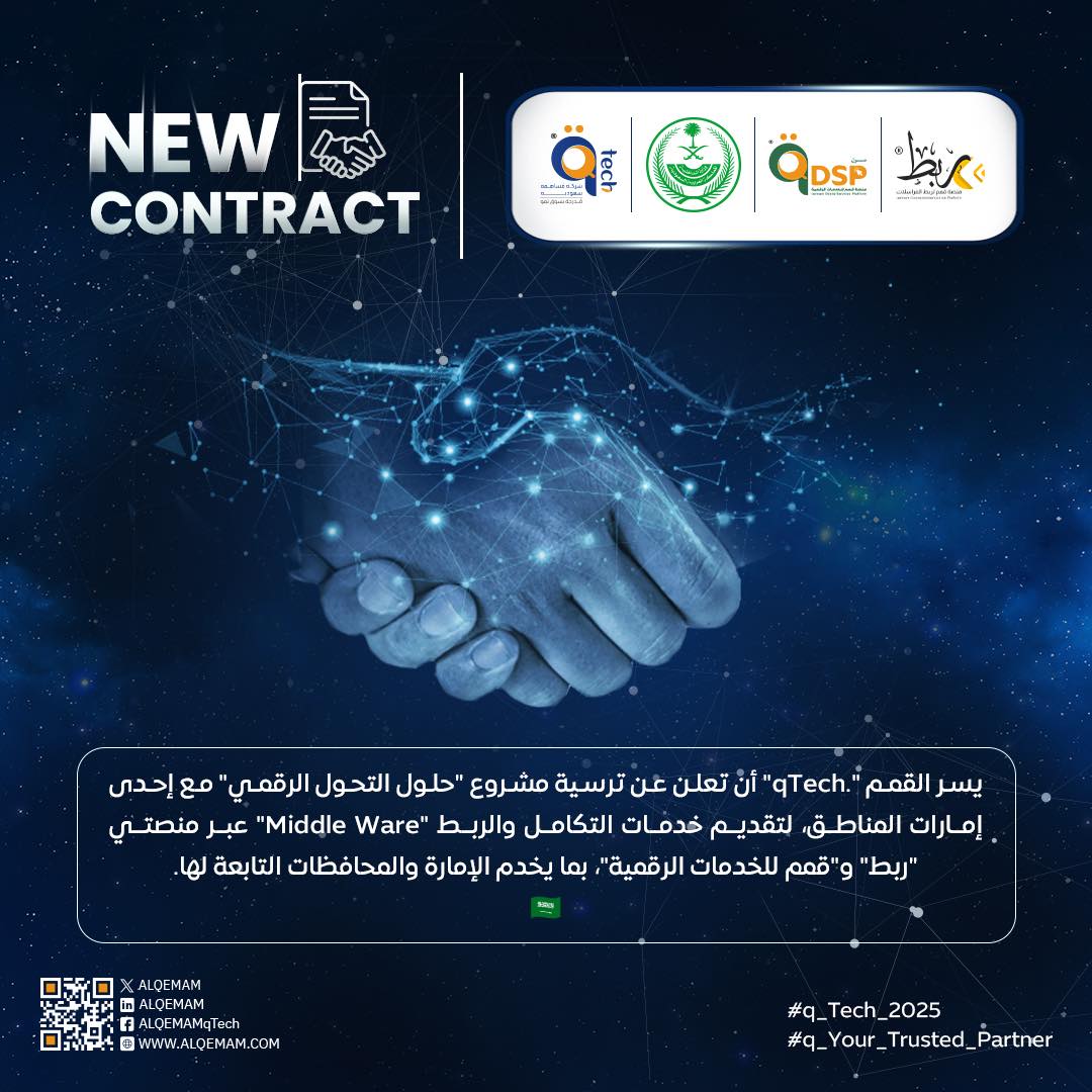 "القمم" تعلن ترسية مشروع حلول التحول الرقمي لتقديم خدمات التكامل والربط عبر منصتي "ربط" و"قمم للخدمات الرقمية"